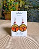 kolczyki drewniane Kolczyki malowane ręcznie -  W kolorach natury 2