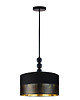 plafony Designerska lampa sufitowa z kulkami SALAMANCA z czarno-miedzianym kloszem 1