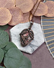 wisiory Miedziany wisiorek wire wrapping z rodonitem #541 2
