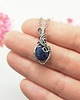 wisiory Naszyjnik Dumortieryt stal chirurgiczna wisiorek handmade wirewrapping 3