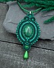 wisiory Wisiorek sutasz zielony z malachitem leśny Lumeria naszyjnik romantyczny 2
