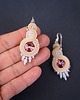 kolczyki soutache Ronja 9 - kolczyki z sutaszu, srebro 2