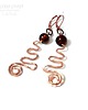 kolczyki wire wrapping Kolczyki czysto miedziane. Kute spirale 6