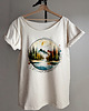 t-shirt damskie Wakacje góry Waniliowy oversize 1