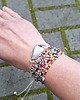 bransoletki wire wrapping Krzemień na lato  - bransoletka sznurkowa 2