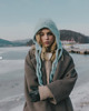 czapki damskie BONBON balaclava x bonnet grey babe 6
