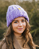 czapki damskie Peruvian WOOLY Fioletowy komplet zimowy czapka i komin 2