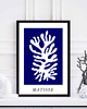 grafiki i ilustracje PLAKAT indygo , abstrakcja, matisse, granatowy 5