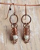 kolczyki z miedzi Kolczyki z miedzi i amazonitu /54/ biżuteria handmade 1