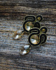 kolczyki soutache Beż, czerń i złoto-  kolczyki soutache 2