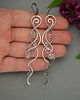 kolczyki wire wrapping Bardzo długie kolczyki kryształ górski wire wrapping 5