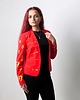 marynarki damskie Czerwona marynarka ręcznie malowana CUSTOM / złote klucze 3
