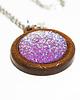 wisiory Drewniany naszyjnik - Druzy, jasny fiolet 2
