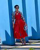 spodnie materiałowe damskie New SPODNIE red Palazo 2