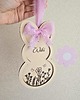 ozdoby wielkanocne Drewniana zawieszka Wielkanocna z imieniem dziecka - królik 1
