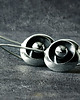kolczyki wire wrapping Długie kolczyki srebrne z kulką 2