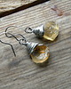 kolczyki wire wrapping surowe cytryny - krople - kolczyki 3