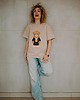 t-shirt damskie T-shirt oversize Axel Teddy dla mamy beige 4