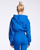 bluza z kapturem damska MRSK niebieska bluza z taśmami 2