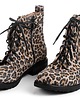 botki damskie Botki skórzane - panterka - idealnie dopasowują się do stopy (7208) 3