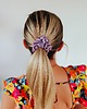 gumki do włosów Gumka jedwabna, scrunchie, frotka lawendowy róż MIDI 1