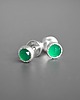 kolczyki srebrne Kolczyki z zielonym agatem, srebro 2