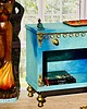 komody i szafki Orientalna szafka z duszą - turkus, granat i złoto 4