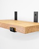 półki Loftowa półka dębowa z czarnymi podpórkami 39x17 cm 2