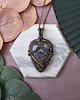 wisiory Miedziany wisiorek wire wrapping z sodalitem #475 1