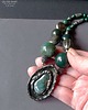 wisiory Unikalny naszyjnik z agatem mszystym. Oryginalny prezent handmade 3