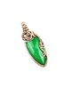 wisiory Wisiorek z zielonym jadeitem  wire wrapping 6