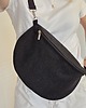 saszetka nerka Czarna nerka pleciony materiał boho na ramię pojemna XL 1