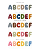 naklejki ścienne do pokoju dziecka Personalizowane Drewniane Literki Bubble Letters 5
