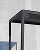 półki Regał metalowy czarny Loft 126x40 cm półka 2