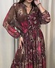 sukienki maxi damskie Sukienka z halką Marrone Fucsia 6