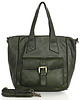 torby na ramię Torebka vintage skórzana shopperka włoska - MARCO MAZZINI zielona 1