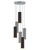 lampy wiszące 6-płomienna lampa wisząca do salonu regulowana MONACO GOLD mix kolorów 6