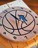 zegary Zegar koszykówka, piłka do kosza, młodzieżowy z drewna 1
