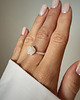 Pierścionki elastyczne Pierścionek elastyczny kamienie naturalne Kryształ Górski, Jadeit róża 1