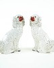 figurki i rzeźby Ceramiczne pieski kominkowe - Spaniele, styl Staffordshire, Anglia 5