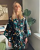 bluzki kimonowe damskie Kimono Green Love butelkowa zieleń/czerń 2