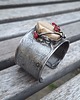 bransoletki wire wrapping Krzemień pasiasty i koral  - bransoletka regulowana 2