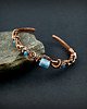 bransoletki wire wrapping Ozdobna bransoleta mankietowa z apatytem 3