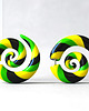 kolczyki z masy plastycznej Duże kolczyki spirale Jamaica 4