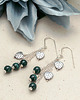 kolczyki srebrne Długie, zielone kolczyki gronka  z malachitem, SREBRO 925 3