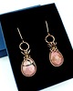 kolczyki wire wrapping Kolczyki z rodonitem 2