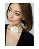 chokery Jedwabny kremowy  choker 4