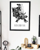 plakaty Mapa - SZCZECIN plakat czarno biały 4
