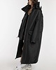 płaszcze damskie Parka Longline Hoodie Oversize czarna 6