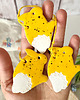 ozdoby wielkanocne Żółte zajączki z ceramiki - zestaw dekoracji na Wielkanoc 2